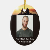  Memorial Father Son Fishing Fisherman Keramisch Ornament (Voorkant)