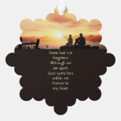  Memorial Father Son Fishing Fisherman Ornament Kaart (Achterkant)