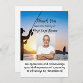 Memorial Fisherman Vist vis Dank u Bedankkaart (Voorkant / Achterkant)