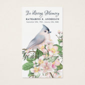 Memorial Floral Bird Poem Funeral Prayer Kaart (Voorkant)