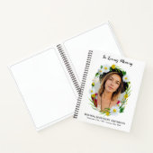 Memorial Floral Daisy Photo Funeral Guest Book Notitieboek (Binnen)