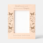 Memorial Floral Remembrance Gepersonaliseerde hout Gegraveerde Lijstjes (Voorkant)