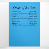 Memorial Floral Trifold Letter Fold aankondiging (Binnenkant midden)