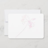 Memorial Floral Waterverf Blush Elegant foto (Achterkant)