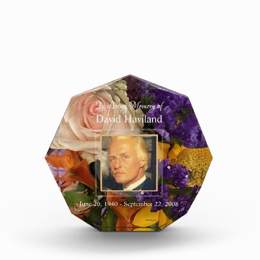 Memorial Flower Design Acrylfoto Block HAMbWG Fotoblokken (Voorkant)