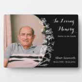 Memorial  Flower Herdenking Foto Fotoplaat (voorkant)