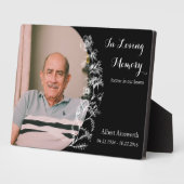 Memorial  Flower Herdenking Foto Fotoplaat (Zijkant)