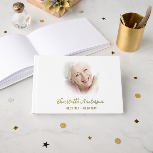 Memorial Folie Guestbook Gastenboek (Voorkant open)