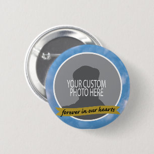 Memorial Forces met sky border custom foto Ronde Button 5,7 Cm