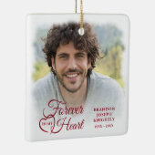 Memorial FOREVER IN MY HEART Photo Keepomwille Keramisch Ornament (Rechts)