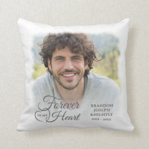 Memorial FOREVER IN MY HEART Photo Keepomwille Kussen