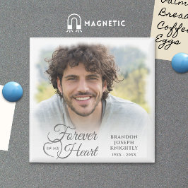 Memorial FOREVER IN MY HEART Photo Keepomwille Magneet