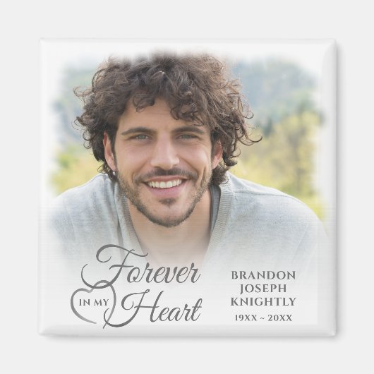Memorial FOREVER IN MY HEART Photo Keepomwille Magneet (Voorkant)
