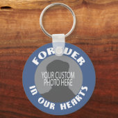 Memorial Forever in ons hart, aangepaste foto Sleutelhanger (Voorkant)