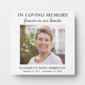 Memorial Forever in ons hart Foto Fotoplaat (Voorkant)