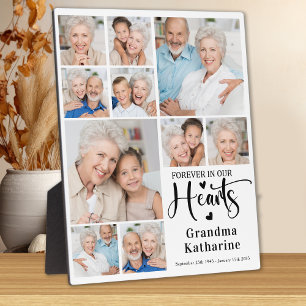 Memorial Forever in onze harten Custom 10 Foto Fotoplaat