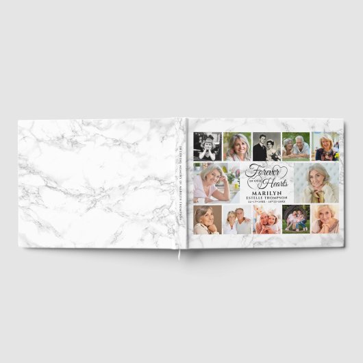 Memorial FOREVER IN ONZE HARTS 12 Fotocollage Gastenboek (Volledig)