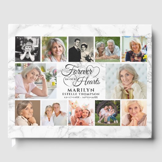Memorial FOREVER IN ONZE HARTS 12 Fotocollage Gastenboek (Voorkant)