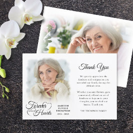 Memorial FOREVER IN ONZE HARTS 2 Foto's Bedankkaart