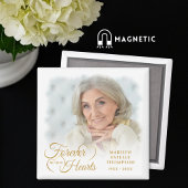 Memorial FOREVER IN ONZE HARTS Foto Gold Magneet