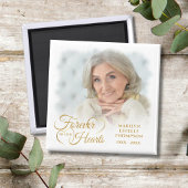 Memorial FOREVER IN ONZE HARTS Foto Gold Magneet