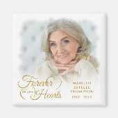 Memorial FOREVER IN ONZE HARTS Foto Gold Magneet (Voorkant)