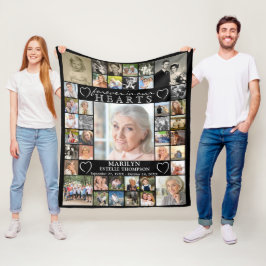 Memorial FOREVER IN ONZE HEARTS 40 Fotocollage Fleece Deken