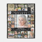 Memorial FOREVER IN ONZE HEARTS 40 Fotocollage Fleece Deken (Voorkant)