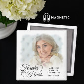 Memorial FOREVER IN OUR HEARTS Foto Zwart Wit Magneet