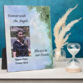 Memorial Forever met Angels Plaque - Pas aan Fotoplaat (Zijkant)