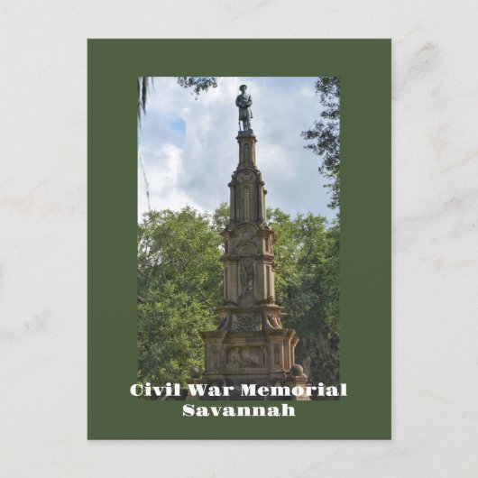 Memorial Forsyth Park Savannah GA foto Briefkaart (Voorkant)