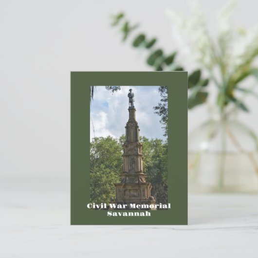 Memorial Forsyth Park Savannah GA foto Briefkaart (Staand voorkant)