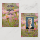 Memorial Fosters Garden Flowers Visitekaartje (Voorkant / Achterkant)