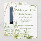 Memorial Foto Aangepast groen Plant Kaart (Voorkant / Achterkant)