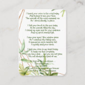 Memorial Foto Aangepast groen Plant Visitekaartje (Voorkant)