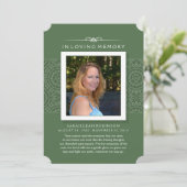 Memorial Foto: Bedankt voor je kaart - Elegant Gre (Staand voorkant)