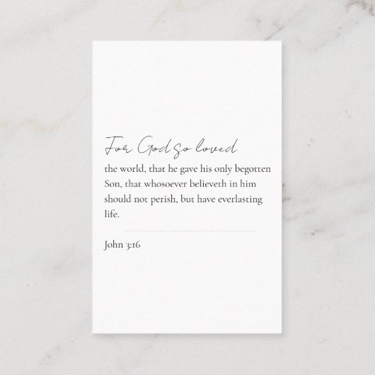 Memorial Foto Begrafenis Keepsake Visitekaartje (Achterkant)