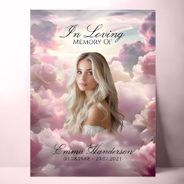 Memorial Foto Begrafenis welkomstbord Poster