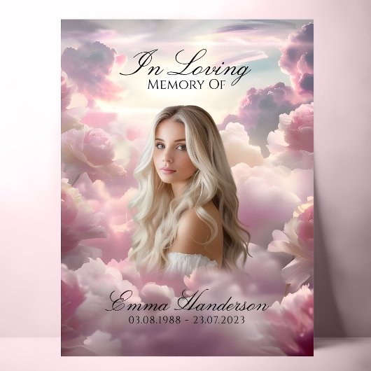 Memorial Foto Begrafenis welkomstbord Poster