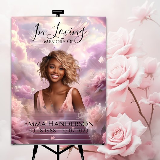 Memorial Foto Begrafenis welkomstbord Poster
