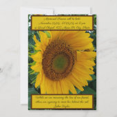 Memorial Foto Collage Heart op Sunflower Foto Kaart (Achterkant)