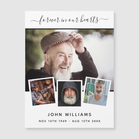 Memorial foto collage liefde altijd magneet (Voorkant)