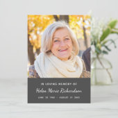 Memorial Foto condoleances Bedankkaart (Staand voorkant)