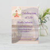 Memorial Foto Custom Yoga Fitness Meditation Kaart (Staand voorkant)