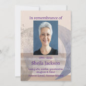 Memorial Foto Custom Yoga Fitness Meditation Kaart (Achterkant)