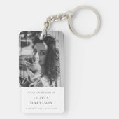 Memorial Foto | Elegant klassiek in het liefdevol Sleutelhanger (achterkant)