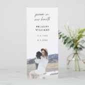 Memorial Foto | Funeral Favor Poem Prayer Card (Staand voorkant)