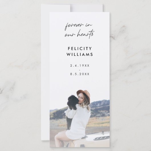 Memorial Foto | Funeral Favor Poem Prayer Card (Voorkant)