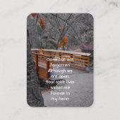 Memorial Foto Gebed Brug Bos Wildernis Visitekaartje (Voorkant)
