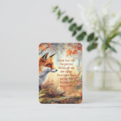 Memorial Foto Gebed Fox Dier Wildlife Natuur Visitekaartje (Staand voorkant)